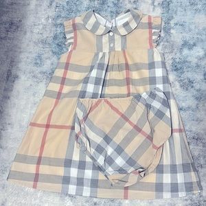 Burberry baby dress and bloomer
